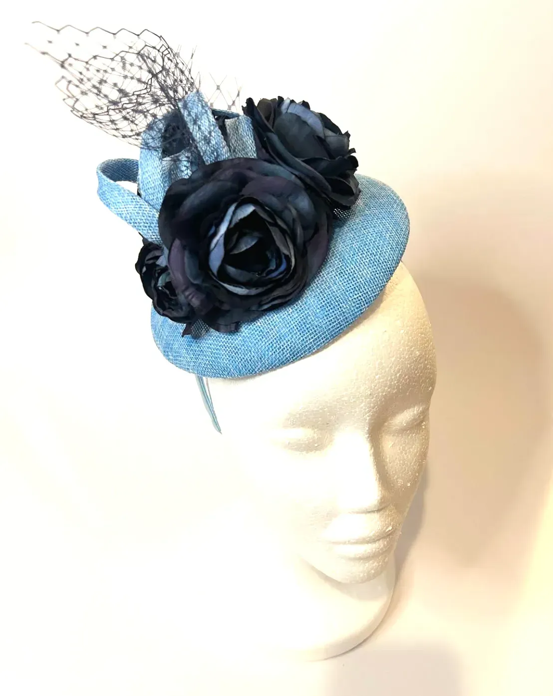 Elegant Royal Pillbox Lace Dotted Navy Veil Hat Fascinator by Beloved Mi… 61nbn+RM9XL._AC_SY350_QL65_.jpg main image 2